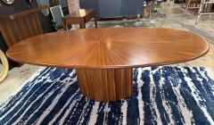 Gianfranco Frattini Oval Dining Table in Walnut with Extension Italy 1970s - 4316091