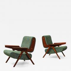 Gianfranco Frattini Pair of 831 Lounge Chairs by Gianfranco Frattini for Cassina - 4601164