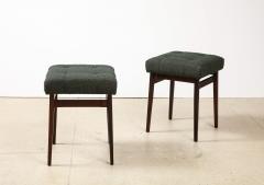 Gianfranco Frattini Pair of Upholstered Stools by Gianfranco Frattini for Cassina - 3050567