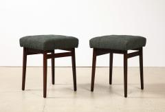 Gianfranco Frattini Pair of Upholstered Stools by Gianfranco Frattini for Cassina - 3050569