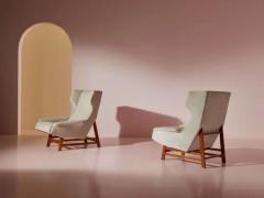 Gianfranco Frattini Pair of armchairs in the style of Gianfranco Frattini Italy 1950s - 3946893