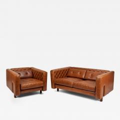 Gianfranco Frattini Rare Armchair and Loveseat - 3143859