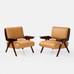 Gianfranco Frattini Rare Pair of Lounge Chairs Model 831 by Gianfranco Frattini - 2901090