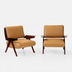 Gianfranco Frattini Rare Pair of Lounge Chairs Model 831 by Gianfranco Frattini - 2901091