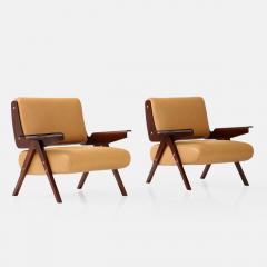 Gianfranco Frattini Rare Pair of Lounge Chairs Model 831 by Gianfranco Frattini - 2901092
