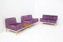 Gianfranco Frattini Rare Set of Vintage Sofas by Gianfranco Frattini in Purple Velvet - 3629075