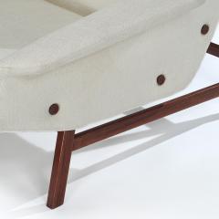 Gianfranco Frattini Rare pair of wingback armchairs model 877 - 2691696