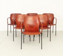 Gianfranco Frattini Six Leather Lalanda Chairs by Gianfranco Frattini - 2637308