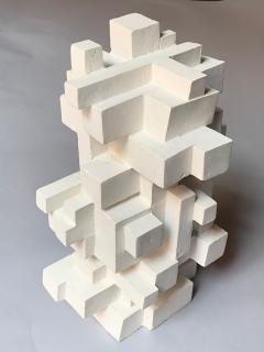 Gianluca Vignobles Gianluca Vignobles Geometric Abstract Sculpture in White Plaster Italy 2020 - 1957774