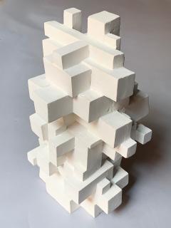 Gianluca Vignobles Gianluca Vignobles Geometric Abstract Sculpture in White Plaster Italy 2020 - 1957776
