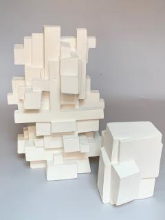 Gianluca Vignobles Gianluca Vignobles Geometric Abstract Sculpture in White Plaster Italy 2020 - 1957777