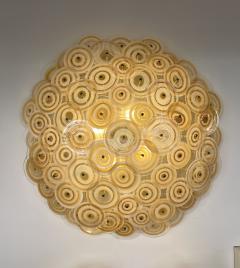 Gianmaria Potenza Large Sconce Murano Glass Disc by Gianmaria Potenza for La Murrina Italy 1970s - 2466131