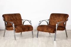 Gianni Moscatelli Gianni Moscatelli Pair of Chrome Lounge Chairs Italy circa 1970 - 3362147