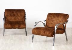 Gianni Moscatelli Gianni Moscatelli Pair of Chrome Lounge Chairs Italy circa 1970 - 3362148