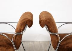 Gianni Moscatelli Gianni Moscatelli Pair of Chrome Lounge Chairs Italy circa 1970 - 3362152