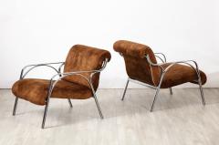Gianni Moscatelli Gianni Moscatelli Pair of Chrome Lounge Chairs Italy circa 1970 - 3362156