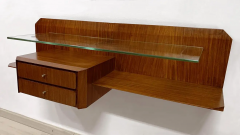 Gianni Moscatelli Italian Mid Century Pair of Floating Wall Teakwood Console by Moscatelli 1960s - 2602291