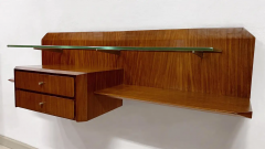 Gianni Moscatelli Italian Mid Century Pair of Floating Wall Teakwood Console by Moscatelli 1960s - 2602292