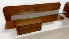 Gianni Moscatelli Italian Mid Century Pair of Floating Wall Teakwood Console by Moscatelli 1960s - 2602303