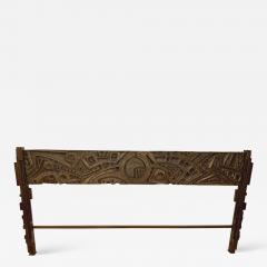 Gianni Pinna Brutalist Bed Headboard in Cast Bronze - 1046369