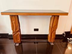 Gianni Pinna Carved Wood Metal Console by Gianni Pinna - 2544128