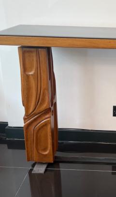 Gianni Pinna Carved Wood Metal Console by Gianni Pinna - 2544130