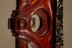 Gianni Pinna Gianni Pinna Table Lamp in Wood with Glazed Ceramic Decoration Italy 1970s - 4433642