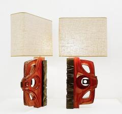 Gianni Pinna Pair of Sculpted Table Lamps by Gianni Pinna - 2466310