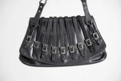 Gianni Versace Gianni Versace Black Embossed Leather Bag Bondage Line - 3626049