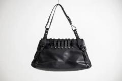 Gianni Versace Gianni Versace Black Embossed Leather Bag Bondage Line - 3626085