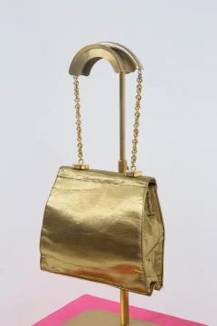 Gianni Versace Gianni Versace vintage gold colored evening shoulder bag - 3695134