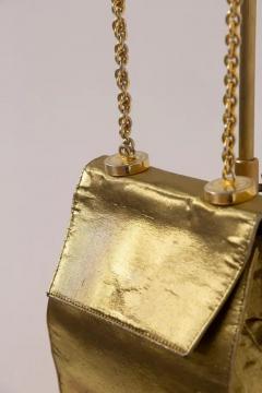 Gianni Versace Gianni Versace vintage gold colored evening shoulder bag - 3695151