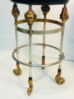 Gianni Versace Pair of Exceptional Italian Bar Stools in the Manner of Gianni Versace - 777465