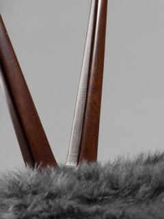 Gianni Vigorelli Gianni Vigorelli pair of occasional chairs in wood and fabric Italy 1950s - 4264603