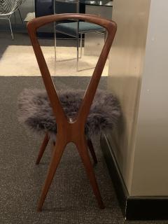 Gianni Vigorelli Gianni Vigorelli pair of occasional chairs in wood and fabric Italy 1950s - 4264611