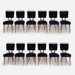 Gianni Vigorelli Rare set of twelve dining chairs - 4494171