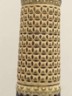 Giant Ceramic and Gold Lamp with Islamic Floral Motif style of Marbro - 3349405