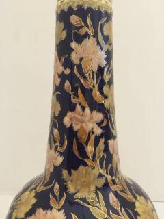 Giant Ceramic and Gold Lamp with Islamic Floral Motif style of Marbro - 3349407
