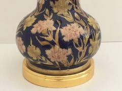 Giant Ceramic and Gold Lamp with Islamic Floral Motif style of Marbro - 3349408