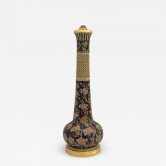 Giant Ceramic and Gold Lamp with Islamic Floral Motif style of Marbro - 3350168