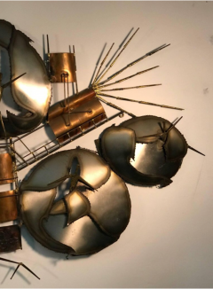 Giant Nail Wall Sculpture Abstract City Sky Line - 857683