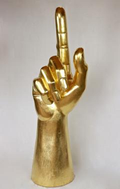 Gigantic Hand Sculpture Goldleaf Plated by M Treml Austria 2021 - 3306725