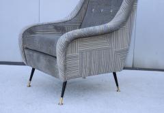 Gigi Radice 1950s Modern Italian Velvet Lounge Chair - 4649051