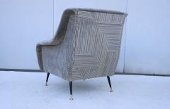 Gigi Radice 1950s Modern Italian Velvet Lounge Chair - 4649053