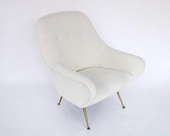 Gigi Radice ITALIAN LOUNGE CHAIR THE STYLE OF GIGI RADICE CREAM BOUCLE - 2238970