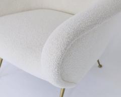 Gigi Radice ITALIAN LOUNGE CHAIR THE STYLE OF GIGI RADICE CREAM BOUCLE - 2238972