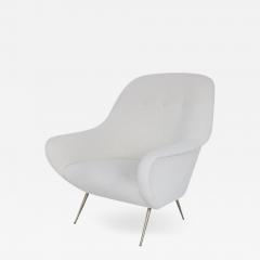 Gigi Radice ITALIAN LOUNGE CHAIR THE STYLE OF GIGI RADICE CREAM BOUCLE - 2240617