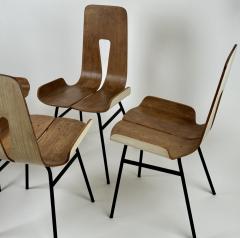 Gigi Radice Mid Century Modern Set of Four Iron Bentwood Chairs by Gigi Radice - 3022762