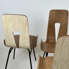 Gigi Radice Mid Century Modern Set of Four Iron Bentwood Chairs by Gigi Radice - 3022763
