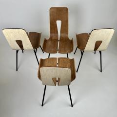 Gigi Radice Mid Century Modern Set of Four Iron Bentwood Chairs by Gigi Radice - 3022765